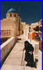 Een typisch straatje van Santorini